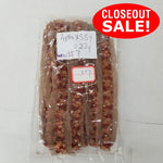 CLOSEOUT! 5 yards Red and Peach Acrylic Stones on Peach Mesh , COT-022
