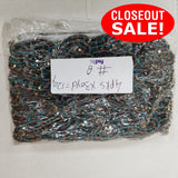 CLOSEOUT! 12 yards Gold Turquoise Beads Gold Sequins on Clear Gel Backing , COT-042