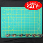 CLOSEOUT! 12 yards Gold Turquoise Beads Gold Sequins on Clear Gel Backing , COT-042