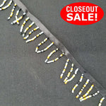 CLOSEOUT! 4.5 yards Multi Color Beaded Fringe , COT-110