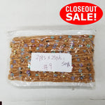 CLOSEOUT! 6.5 yards Assorted Flower Shape Sequins on Camel Color Velvet Ribbon , COT-047