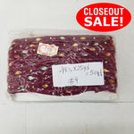 CLOSEOUT! 6 yards Stones and Beads on Burgundy Pink Velvet Ribbon , COT-048