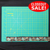 CLOSEOUT! 5 yards Turquoise Stones and Silver Gold Beads on Brown Fabric Backing, COT-027