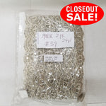 CLOSEOUT! 7.5 yards Clear/Silver/White Sequins Beads Beaded Lace Trim, COT-194