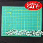 CLOSEOUT! 5 yards Gold Black Cut Out Leaf Shape Embroidered Trim , COT-229