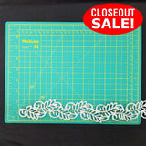 CLOSEOUT! 5 yards Gold Black Cut Out Leaf Shape Embroidered Trim , COT-229