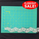 CLOSEOUT! 5 yards Gold Black Cut Out Leaf Shape Embroidered Trim , COT-229