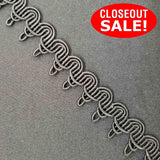 CLOSEOUT! 14 yards Black Braid Trim , COT-155