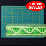 CLOSEOUT! 4.5 yards Acrylic Stones Braided Trim, Available in 6 Different Colors, COT-157