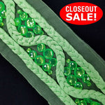 CLOSEOUT! 4.5 yards Acrylic Stones Braided Trim, Available in 6 Different Colors, COT-157