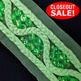 CLOSEOUT! 4.5 yards Acrylic Stones Braided Trim, Available in 6 Different Colors, COT-157