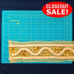 CLOSEOUT! 4.5 yards Acrylic Stones Braided Trim, Available in 6 Different Colors, COT-157