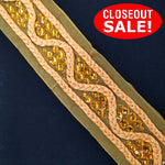 CLOSEOUT! 4.5 yards Acrylic Stones Braided Trim, Available in 6 Different Colors, COT-157