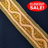 CLOSEOUT! 4.5 yards Acrylic Stones Braided Trim, Available in 6 Different Colors, COT-157