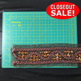 CLOSEOUT! 4.5 yards Acrylic Stones Braided Trim, Available in 6 Different Colors, COT-157