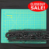 CLOSEOUT! 4.5 yards Acrylic Stones Braided Trim, Available in 6 Different Colors, COT-157