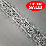 CLOSEOUT! 4.5 yards Acrylic Stones Braided Trim, Available in 6 Different Colors, COT-157