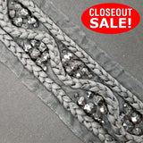 CLOSEOUT! 4.5 yards Acrylic Stones Braided Trim, Available in 6 Different Colors, COT-157