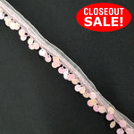 CLOSEOUT! 9 yards Paillettes Sequin Beaded Fringe , Available in 6 Different Colors , COT-113