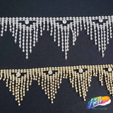 2" Dangling Crystal Rhinestone Cupchain Fringe, RF-028