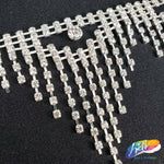 2" Dangling Crystal Rhinestone Cupchain Fringe, RF-028