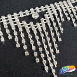 2" Dangling Crystal Rhinestone Cupchain Fringe, RF-028