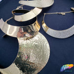Gold Metal Choker Necklace - Style E