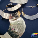 Gold Metal Choker Necklace - Style E