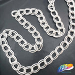 1" Double Layered Silver Oval Curb Chain, CH-124