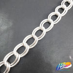 1" Double Layered Silver Oval Curb Chain, CH-124