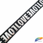 1 1/2" LOVE Metallic Sequins Elastic, EST-002