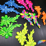 Neon Resin Stone Motif Applique (sold by pair), NAS-005