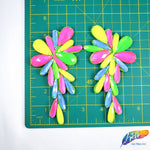 Neon Resin Stone Motif Applique (sold by pair), NAS-005