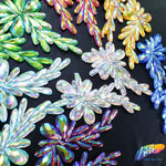 Color AB Resin Stone Motif Applique (sold by pair), NAS-002