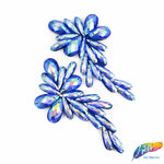 Color AB Resin Stone Motif Applique (sold by pair), NAS-002