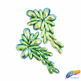 Color AB Resin Stone Motif Applique (sold by pair), NAS-002