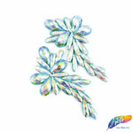 Color AB Resin Stone Motif Applique (sold by pair), NAS-002