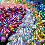 Color AB Resin Stone Motif Applique, NAS-006