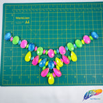 Neon Resin Stone Motif Necklace Applique, NAS-004