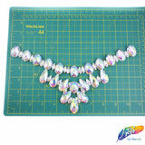 Color AB Resin Stone Motif Necklace Applique , NAS-001