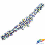 Color AB Resin Stone Motif Belt Applique, NAS-026