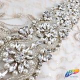 1 7/8" Pearl Beaded Crystal Rhinestone Trim (sold by yard piece), BRT-037