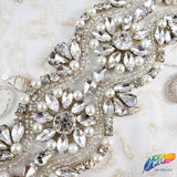 1 7/8" Pearl Beaded Crystal Rhinestone Trim (sold by yard piece), BRT-037