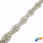 2" Pearl Beaded Crystal Rhinestone Trim by the piece (34 inches), BRT-035