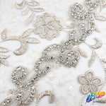 1 3/4" Beaded Crystal Rhinestone Trim (sold by yard piece), BRT-043
