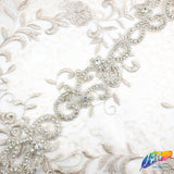 2 1/4” Beaded Rhinestone Trim (sold by yard piece), BRT-013
