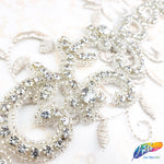 2 1/4” Beaded Rhinestone Trim (sold by yard piece), BRT-013