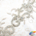 2 1/4” Beaded Rhinestone Trim (sold by yard piece), BRT-013
