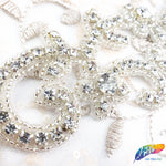 2 1/4” Beaded Rhinestone Trim (sold by yard piece), BRT-013