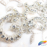 2 1/4” Beaded Rhinestone Trim (sold by yard piece), BRT-013